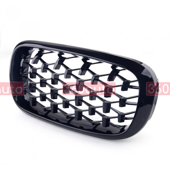 Решетки радиатора ноздри BMW X5 F15, X6 F16 2013- black diamond 360Parts 355180