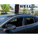 Дефлектори вікон для Volkswagen ID.4 2021- з чорним молдингом WELLvisors 3-847VW023