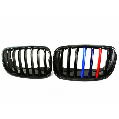 Решетки радиатора ноздри BMW X5 E70, X6 E71 2006-2014 M-color