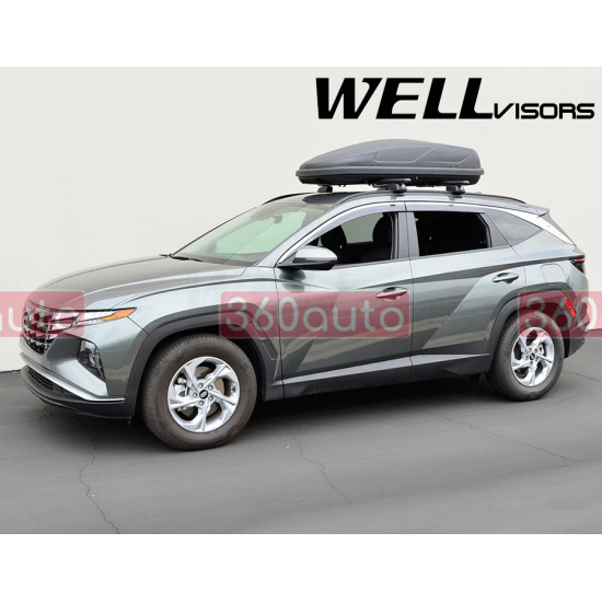 Дефлектори вікон для Hyundai Tucson 2022- USA з хром молдингом WELLvisors