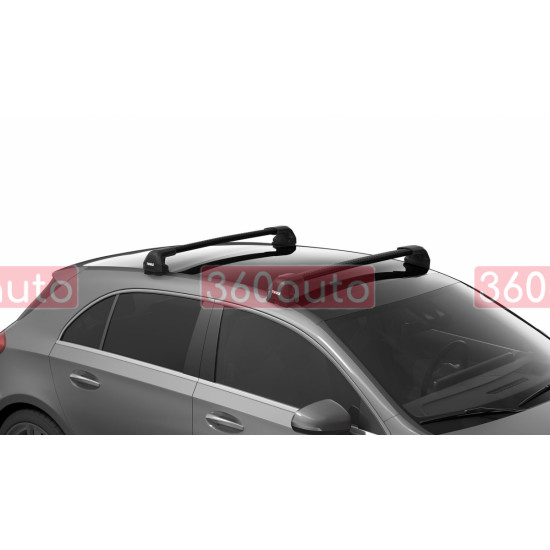 Багажник в штатные места в рейлинге Thule Wingbar Edge Black для Audi Q7/SQ7 (mkII) 2015→ (TH 7216B-7215B-7207-7005)