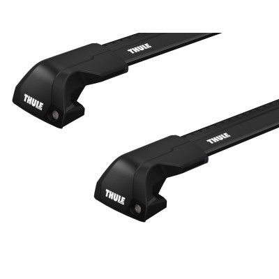 Багажник на интегрированные рейлинги Thule Wingbar Edge Black для Kia Carnival (mkIII) 2014-2020 (TH 7215B-7214B-7206-6101)