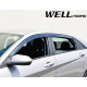 Дефлектори вікон для Hyundai Elantra 2021- Sedan з чорним молдингом WELLvisors