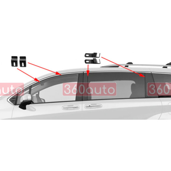 Дефлекторы окон на Toyota Sienna 2021- Premium Series WELLvisors 3-847TY064