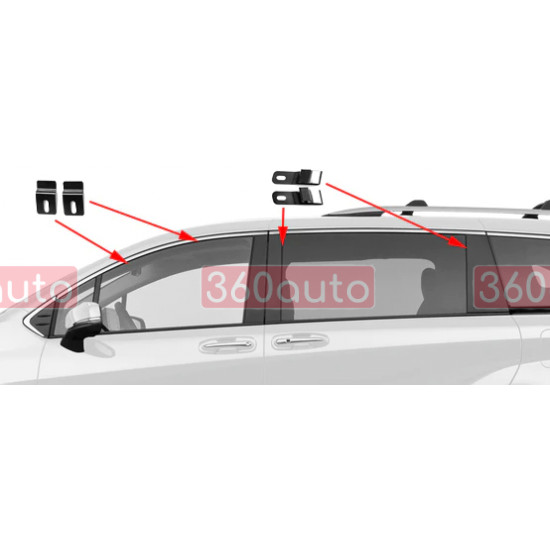 Дефлектори вікон для Toyota Sienna 2021- Premium Series WELLvisors 3-847TY064