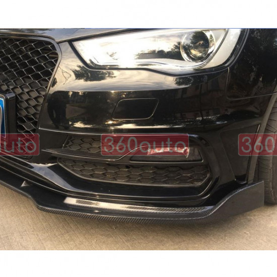 Карбоновий дифузор переднього бамперу для Audi A3 2012-2017 Hatchback під замовлення Carbon356716