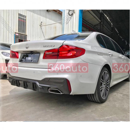 Карбоновий дифузор заднього бамперу для BMW 5 Series G30 2017- карбон 360Carbon357428