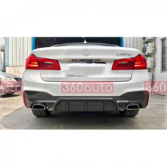 Карбоновий дифузор заднього бамперу для BMW 5 Series G30 2017- карбон 360Carbon357428