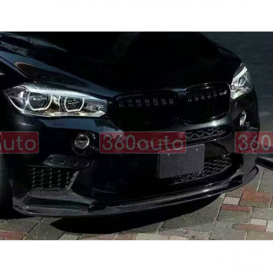 Сплітер переднього бампера на BMW X5M F85, X6M F86 2013-2018 Карбон Під Замовлення