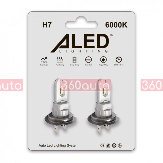 Світлодіодні (LED) лампи Aled H712W 6000К у рефлекторну оптику дальний свет, ПТФ