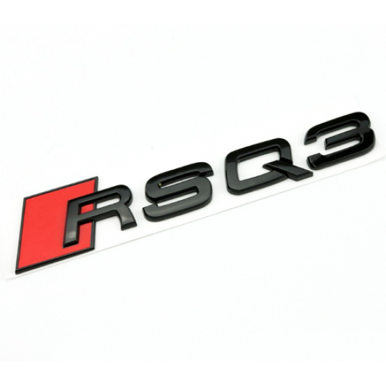 Автологотип емблема шильдик Audi RSQ3 Tuning Exclusive Black Edition на кришку багажника матова