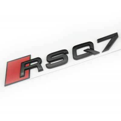 Автологотип шильдик эмблема надпись Audi RSQ7 Tuning Exclusive Black Edition на кришку багажника матовая