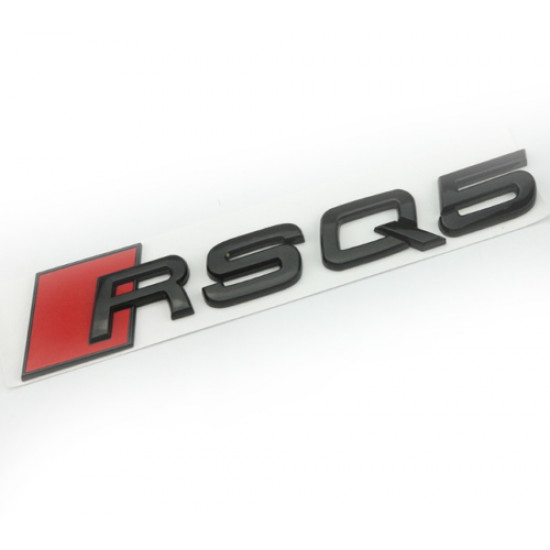 Автологотип шильдик емблема Audi RSQ5 Tuning Exclusive Black Edition на кришку багажника матова