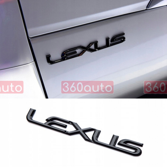 Автологотип шильдик емблема напис Lexus Black Еdition на кришку багажника