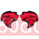 Автологотип шильдик эмблема Hellcat Head red x2 Emblems 360790