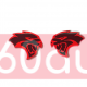 Автологотип шильдик эмблема Hellcat Head black x2 Emblems 360791