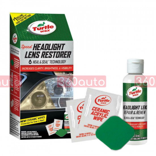 Набір для відновлення і поліровки фар Speed Turtle Wax Headlight Lens Restorer