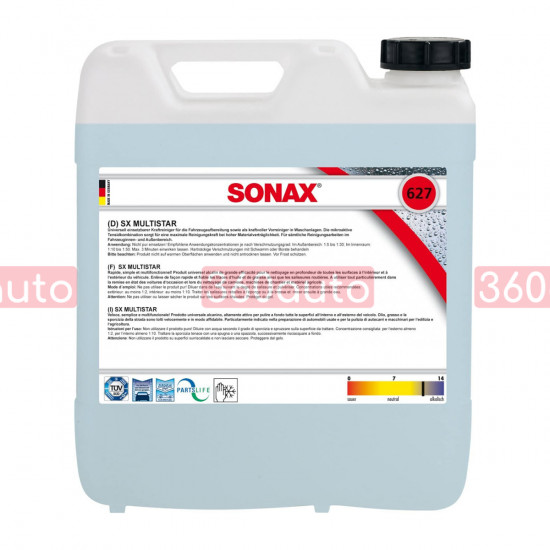 Очисник для зовнішніх та внутрішніх поверхонь Sonax MultiStar Universal Cleaner 10 л 627 627600