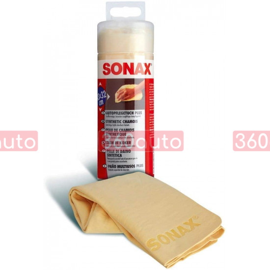 Серветка Sonax Autopflege Tuch Plus з синтетичної замші в тубі 43х32 см 417700