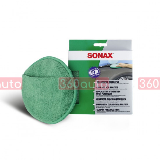 Аплікатор з мікрофібри для шкіри та пластику Sonax Microfaserpflegepad 417200