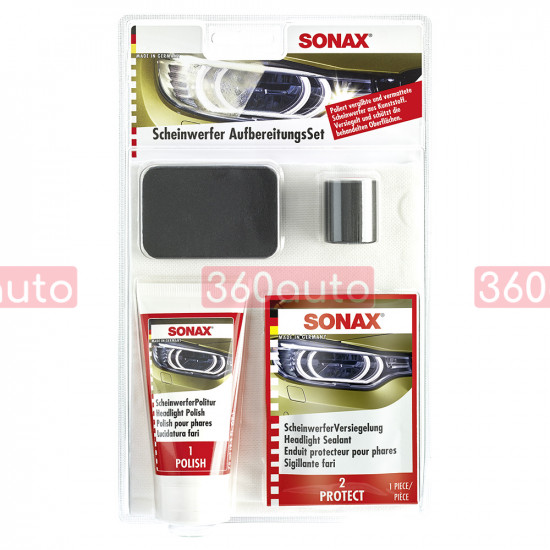 Набір для полірування фар Sonax Headlight Restoration Kit 75 мл 405941