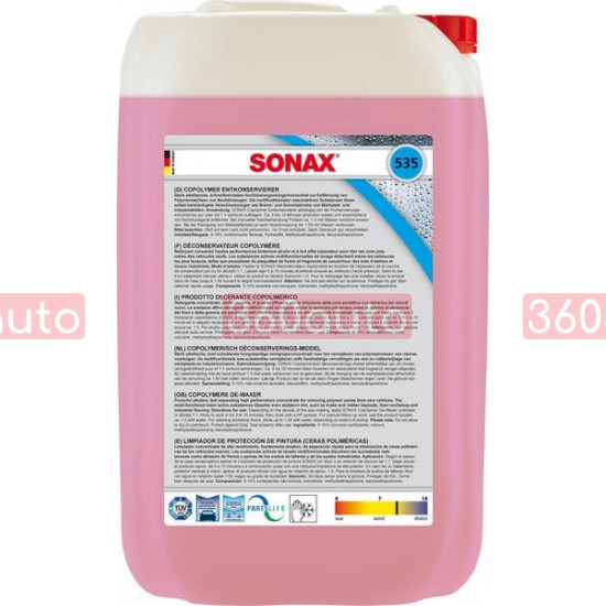 Засіб для розконсервації очисник воску Sonax Copolymer 25 л 535705