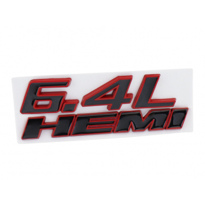 Автологотип шильдик эмблема Dodge Jeep Chrysler 6.4 L Hemi Black red Emblems 362132