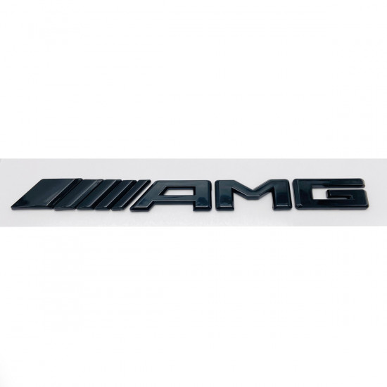 Автологотип шильдик емблема напис Mercedes AMG плоска чорний глянець