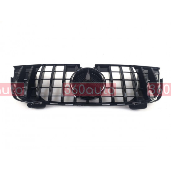 Решетка радиатора на Mercedes GL-class X164 2006-2009 GT Panamericana черный глянец MB-X164065