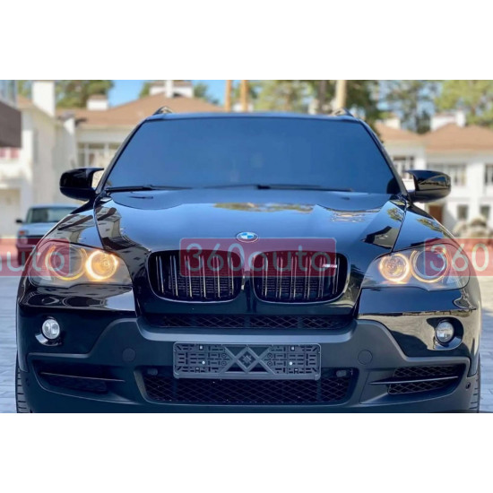 Накладки на зеркала M-Look на BMW X5 E70, X6 E71 Чорні глянцеві