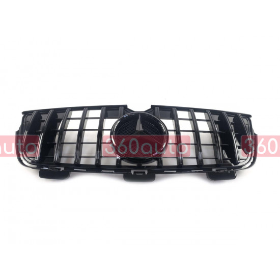 Решетка радиатора на Mercedes GL-class X164 2009-2012 GT Panamericana черный глянец MB-X164122