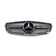 Решетка радиатора на Mercedes E-class W212 2009-2013 Diamond черная MB-W212081