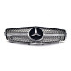 Решетка радиатора на Mercedes E-class W212 2009-2013 Diamond серая с хромом MB-W212082