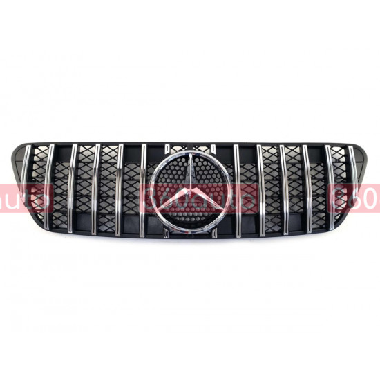 Решетка радиатора на Mercedes ML-class W163 1997-2005 GT Panamericana черная с хромом MB-W163106