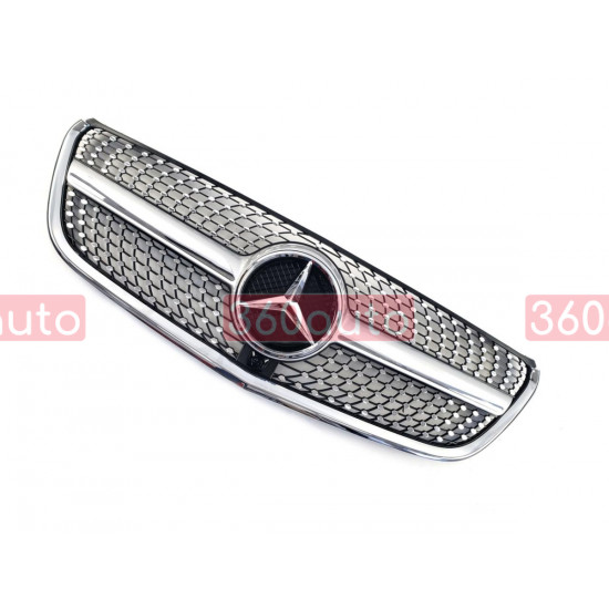 Решетка радиатора на Mercedes Vito W447 2014-2019 Diamond серая с хромом MB-W447158