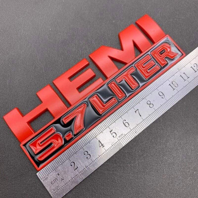 Автологотип шильдик эмблема Hemi 5.7 Liter red