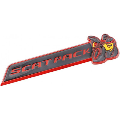 Автологотип шильдик эмблема Dodge Scat Pack Super Bee Red малая Emblems 364565
