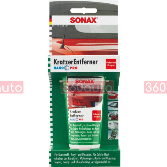 Поліроль для фар, пластику Sonax Scratch Remover NanoPro 75 мл 305000