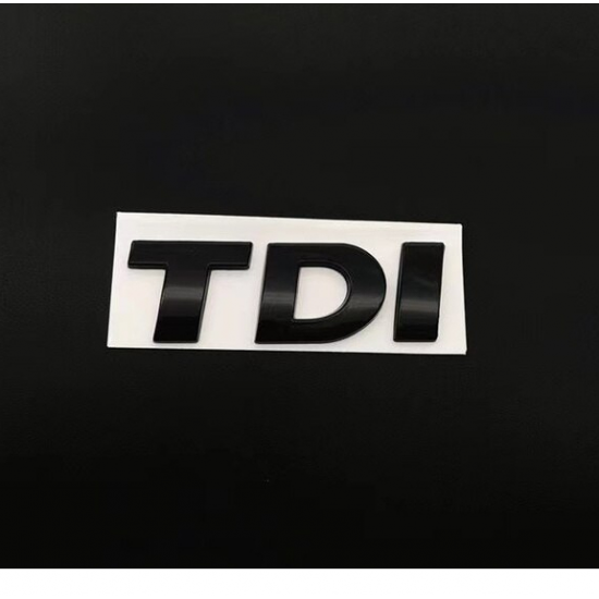 Автологотип шильдик емблема напис VW Volkswagen TDI чорний на кришку багажника