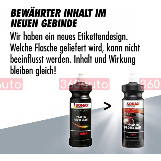 Засіб для відновлення та захисту пластику бампера та екстер'єру Sonax Profiline Plastic Protectant Exterior 1 л 210300