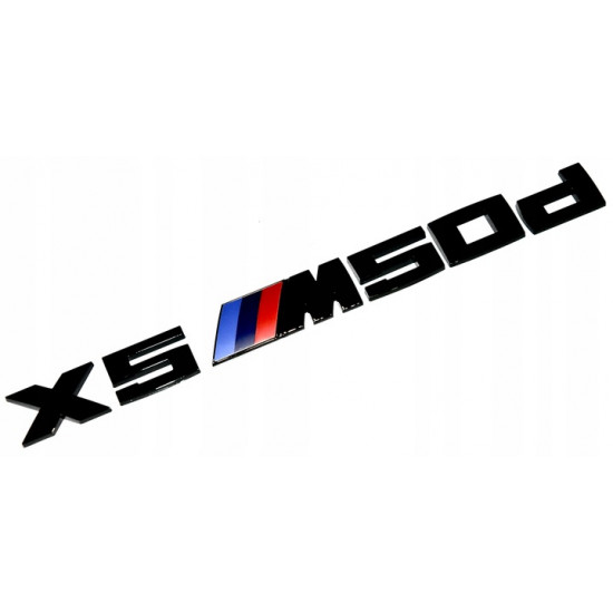 Автологотип шильдик емблема напис BMW X5m50d Black Shadow Edition глянець