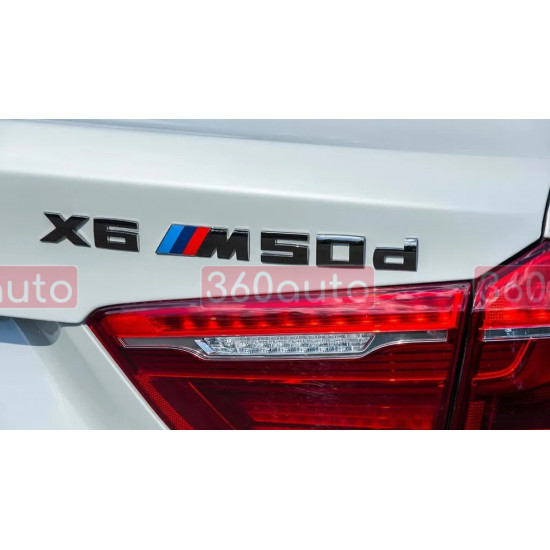 Автологотип шильдик емблема напис BMW X6m50d Black Shadow Edition