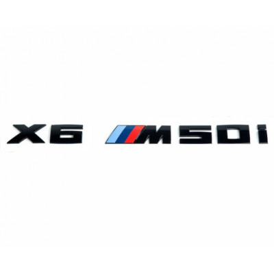 Автологотип шильдик емблема напис BMW X6m50i  Black Shadow Edition