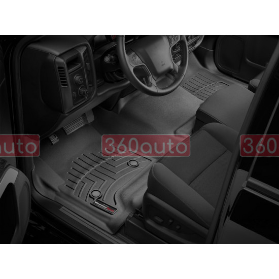 3D килимки для BMW iX I20 2022- чорні передні суцільні WeatherTech 4417351