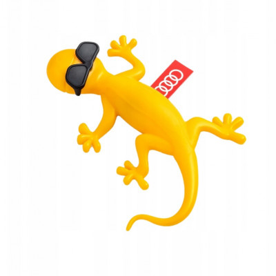 Освежитель воздуха в автомобиле Audi Gecko желтый в очках, тропические фрукты