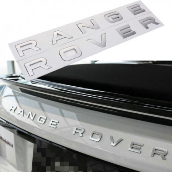 Автологотип эмблема надпись Land Rover Range Rover серая матовая Lr062324