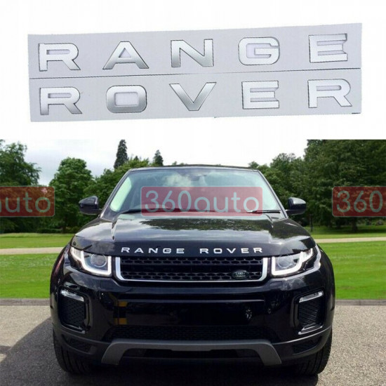 Автологотип емблема напис Land Rover Range Rover сіра матова Lr062324