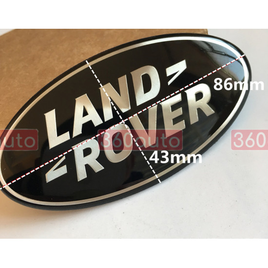Автологотип шильдик эмблема Land Rover LR044544 черная в решетку радиатора