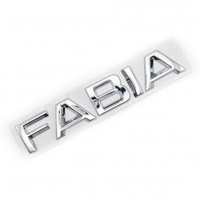 Автологотип шильдик емблема напис Skoda Fabia на кришку багажника нового зразка