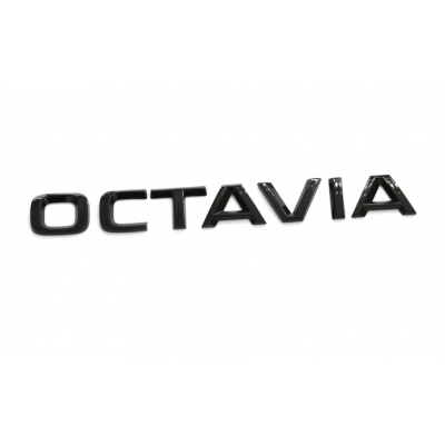 Автологотип шильдик эмблема надпись Skoda Octavia A7 черная на кришку багажника